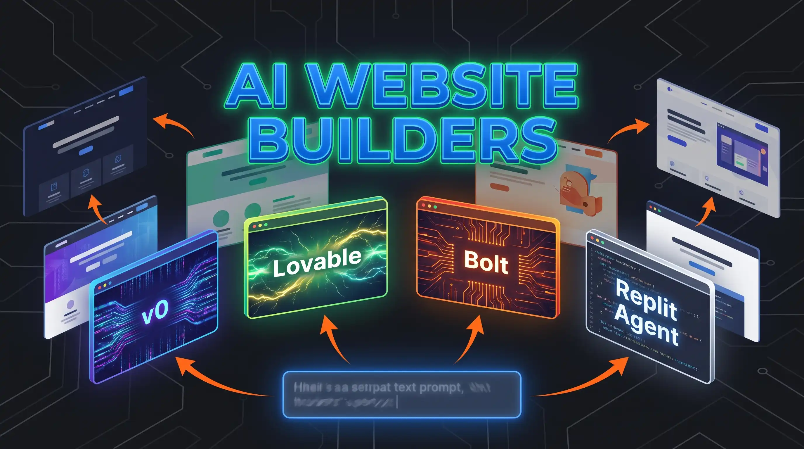 AI Website Builders: v0 vs Lovable vs Bolt vs Replit